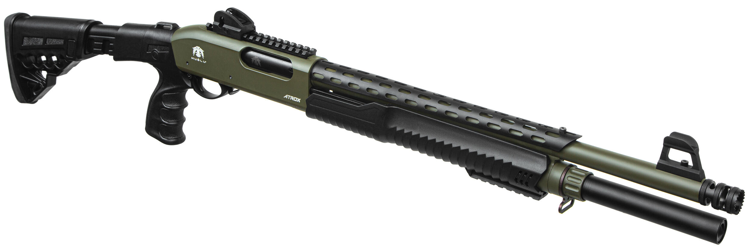 ATROX Tactic Plus Khaki Telescopic Stock 12/47 см Рушниця гладкоствольна Huglu 7+1. Фото 3