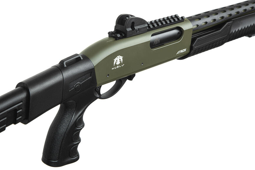 ATROX Tactic Plus Khaki Telescopic Stock 12/47 см Рушниця гладкоствольна Huglu 7+1. Фото 4