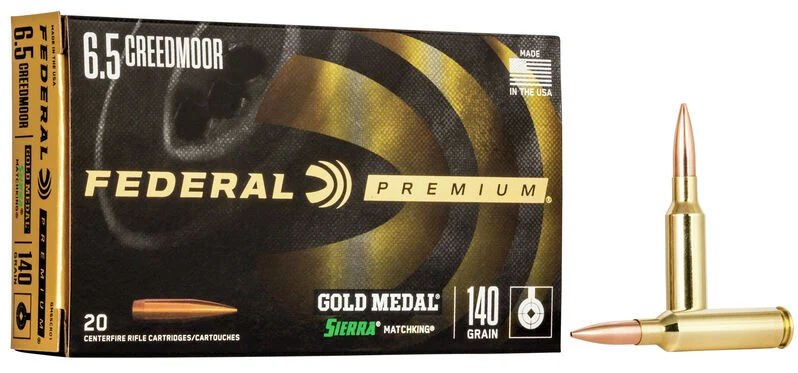 Патрон нарізний Federal Gold Medal 6.5 Creedmoor Sierra Matchking 9.07 г (140 Gr)