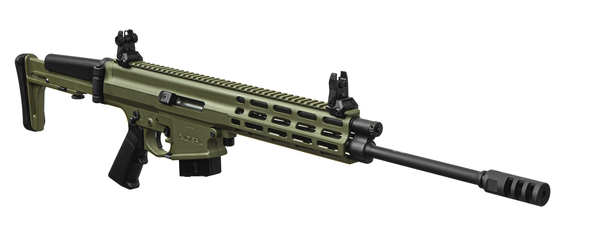 Карабін нарізний Robinson XCR-L 223REM 16" Gas Piston 1:7 Lightweight M-Lok Green. Фото 2