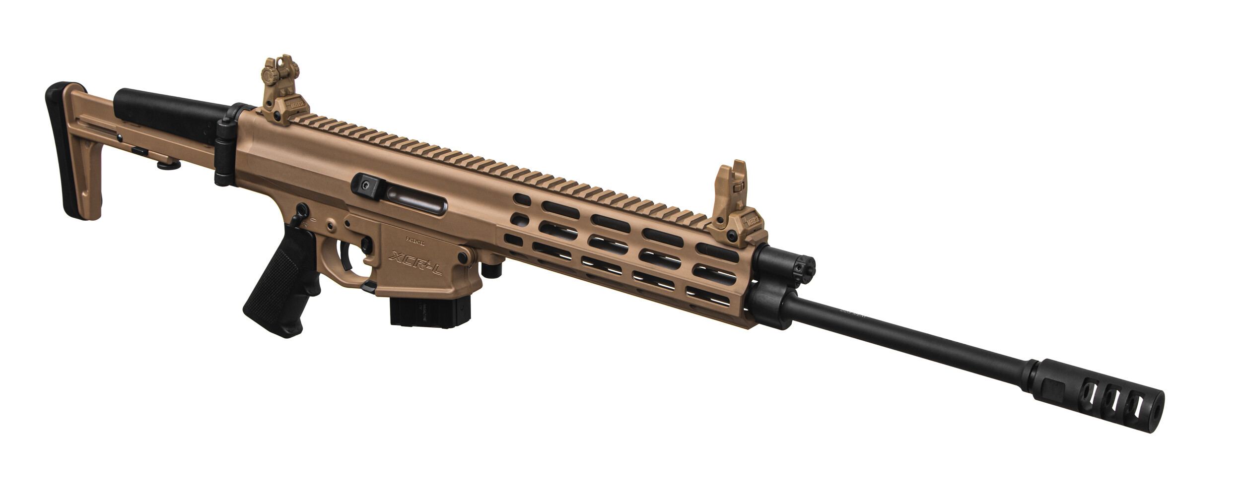 Карабін нарізний Robinson XCR-L 223REM 16" Gas Piston 1:7 Lightweight M-Lok FDE. Фото 2