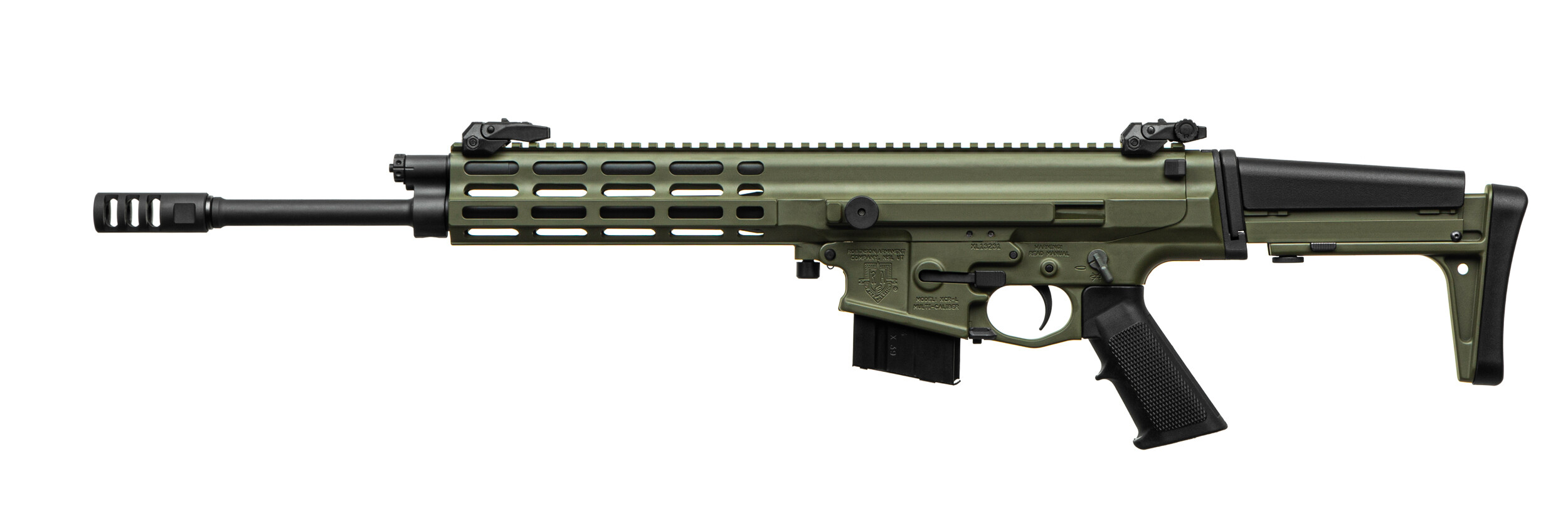 Карабін нарізний Robinson XCR-L 7.62*39 14,7" Gas Piston 1:10 Lightweight M-Lok зелений. Фото 3
