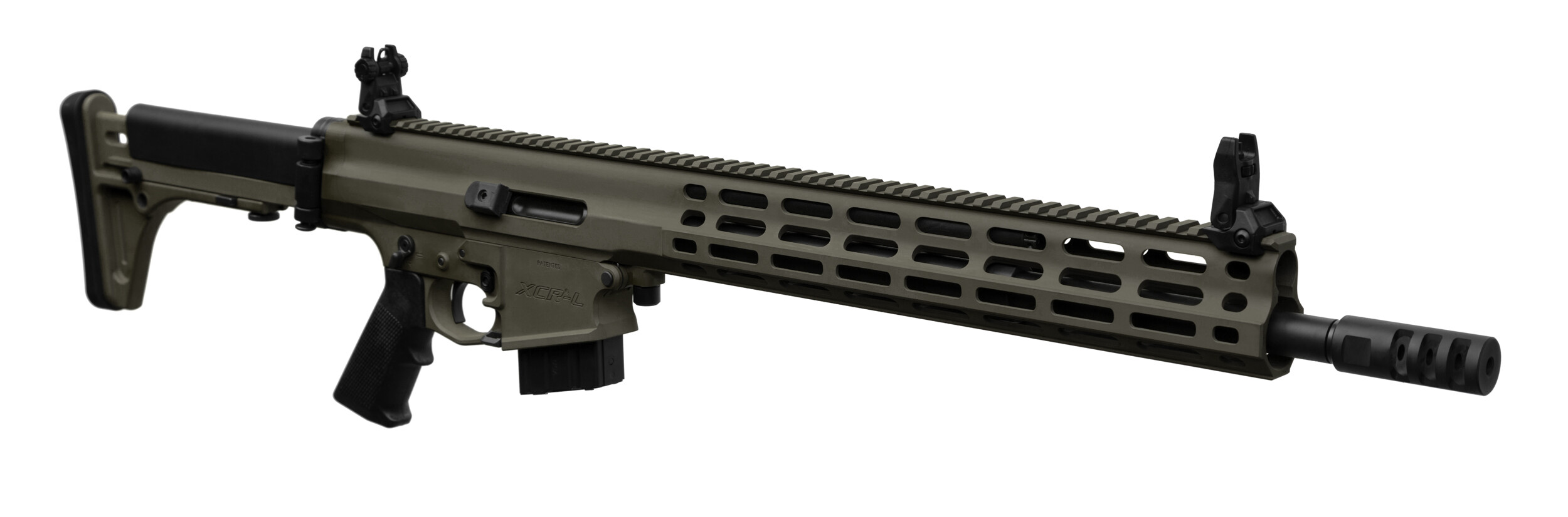 Карабін нарізний Robinson XCR-L 223REM 16" Gas Piston 1:7 Heavy M-Lok Green. Фото 3