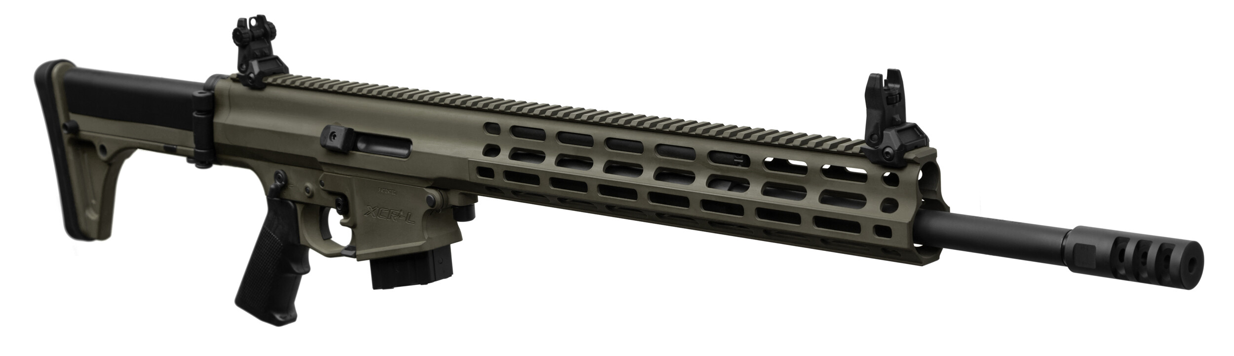 Карабін нарізний Robinson XCR-L 223REM 18,6" Gas Piston 1:7 Heavy M-Lok Green. Фото 3