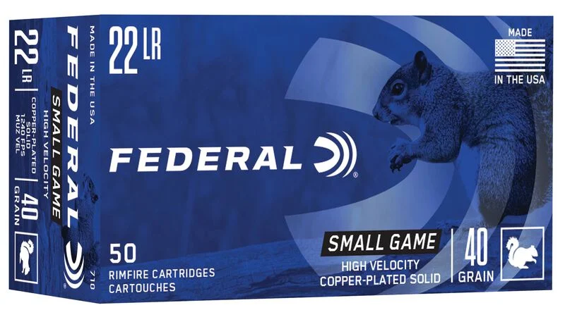 Патрон нарізний Federal Small Game 22LR Cooper Plated Solid 2,59гр (40GR)