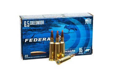 Патрон нарізний Federal Varmint&Predator, HORNADY V-MAX,  кал.6.5 Creedmoor, 95Gr (6,16 г)