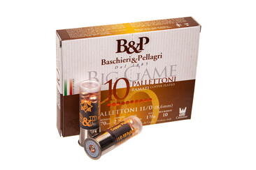 Картеч в контейнері B&P BIG GAME PALLETTONI HIGH VEL. (10P) к.12/20/70 №11/0, 10/100шт 37гр