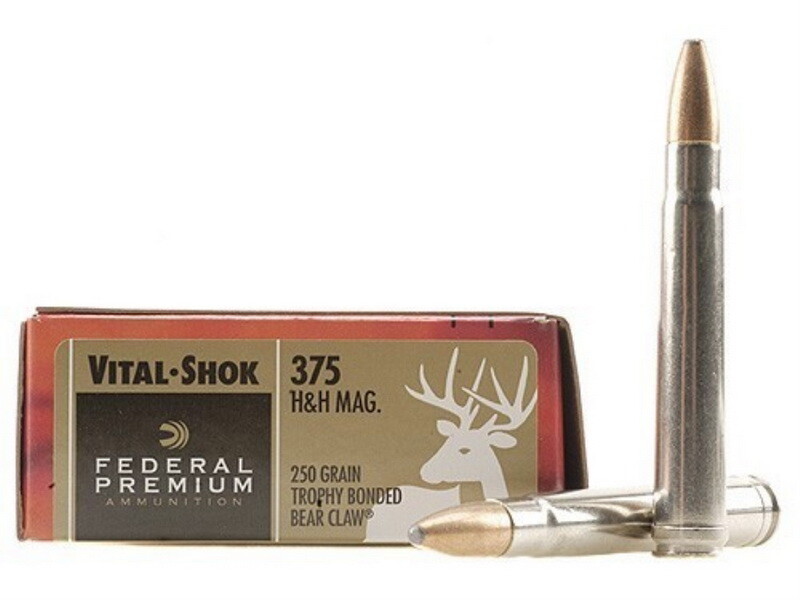 Патрон нарізний Federal Premium Vital-Shok 375H & H Mag TBBC, 16,2 гр (250GR)