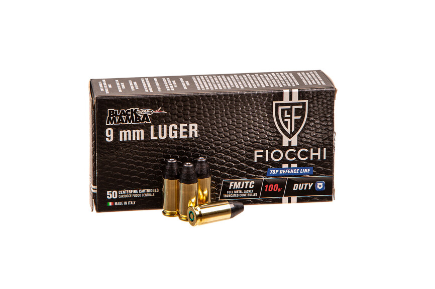 Патрони нарізні Fiocchi Black Mamba 9х19 Luger FMJTC BM 100Gr (6.48 г). Фото 2