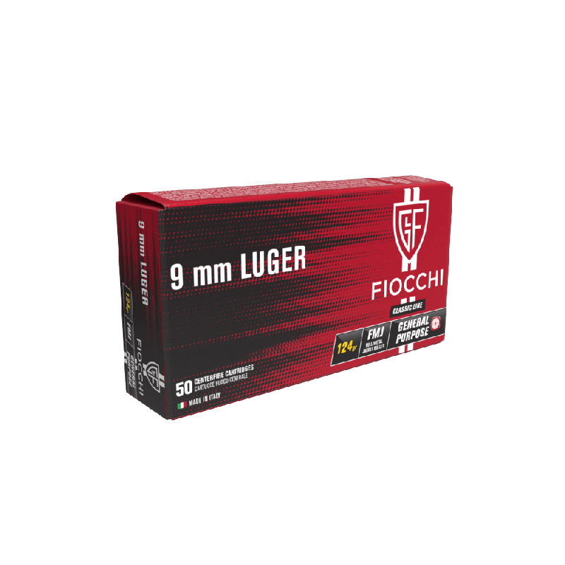 Патрони нарізні Fiocchi 9х19 Luger FMJ 124Gr (8.04 г). Фото 2