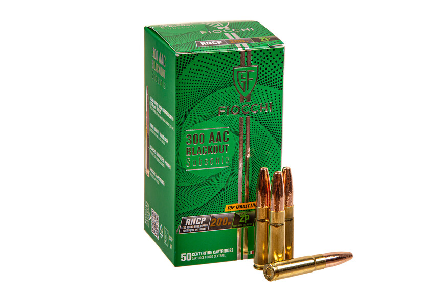 Патрон нарізний Fiocchi 300AAC Blackout Subsonic, 200 GR (12,96 г), RNCP. Фото 2