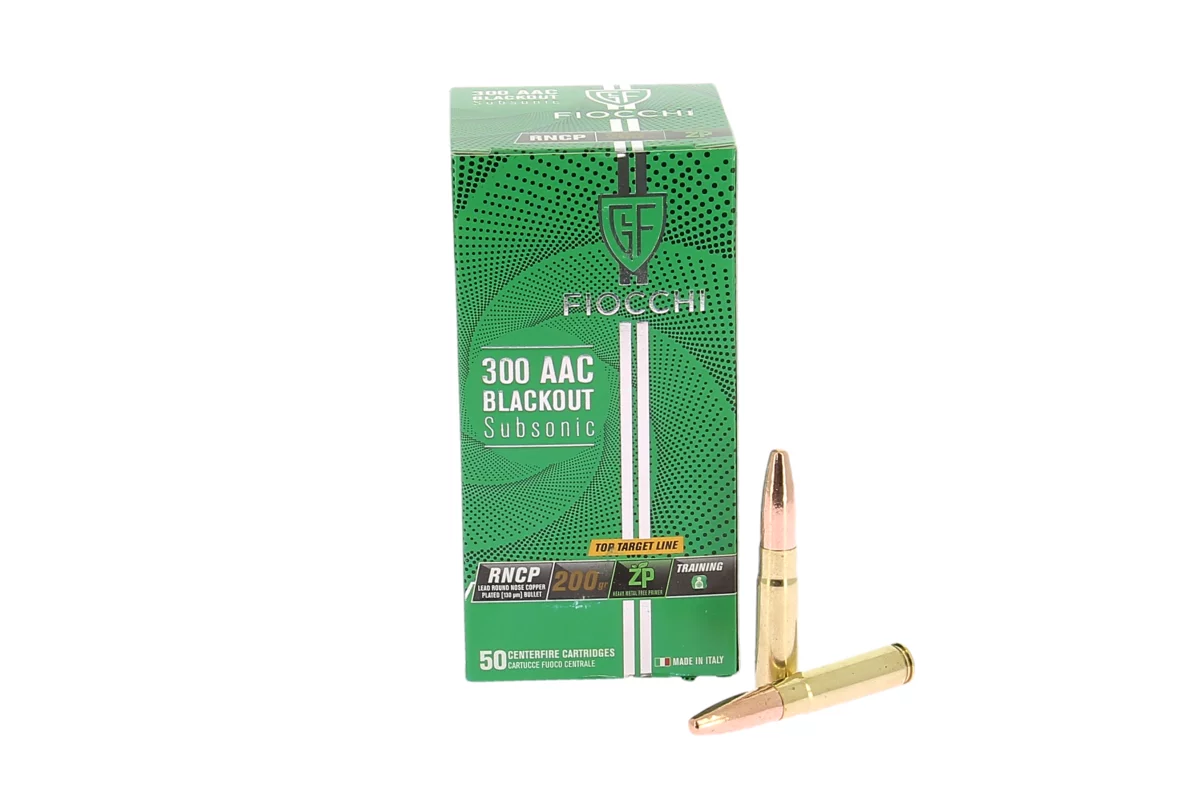 Патрон нарізний Fiocchi 300AAC Blackout Subsonic, 200 GR (12,96 г), RNCP