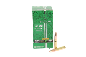 Патрон нарізний Fiocchi 300AAC Blackout Subsonic, 200 GR (12,96 г), RNCP