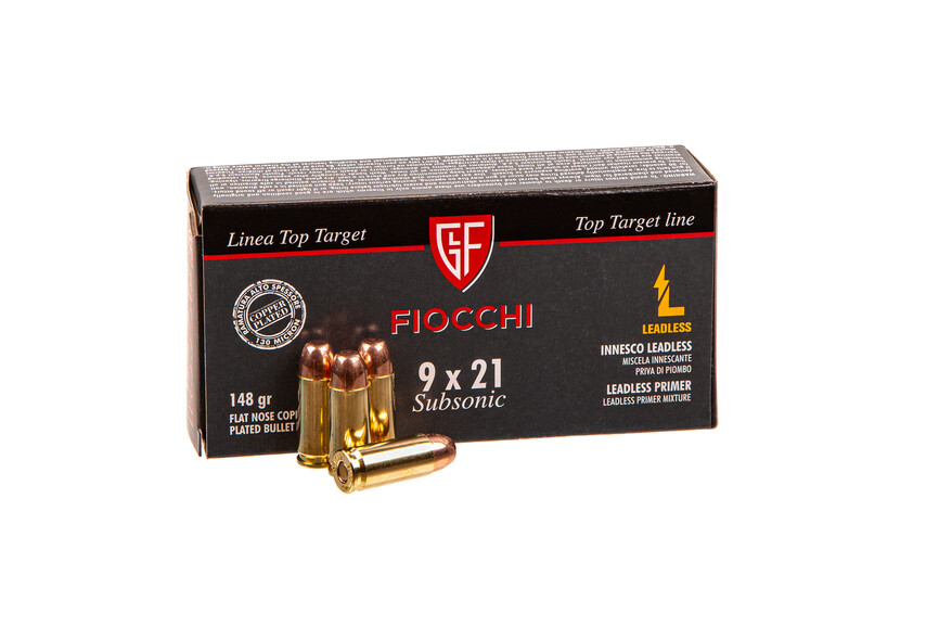 Патрони нарізні Fiocchi 9х21 Subsonic FNCP 148 Gr (9.59 г)