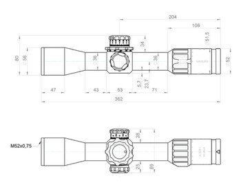 Приціл оптичний KAHLES K328i DLR CCW 3.5-28x50 (36 мм) illum. Skmr4+ w-right FFP
