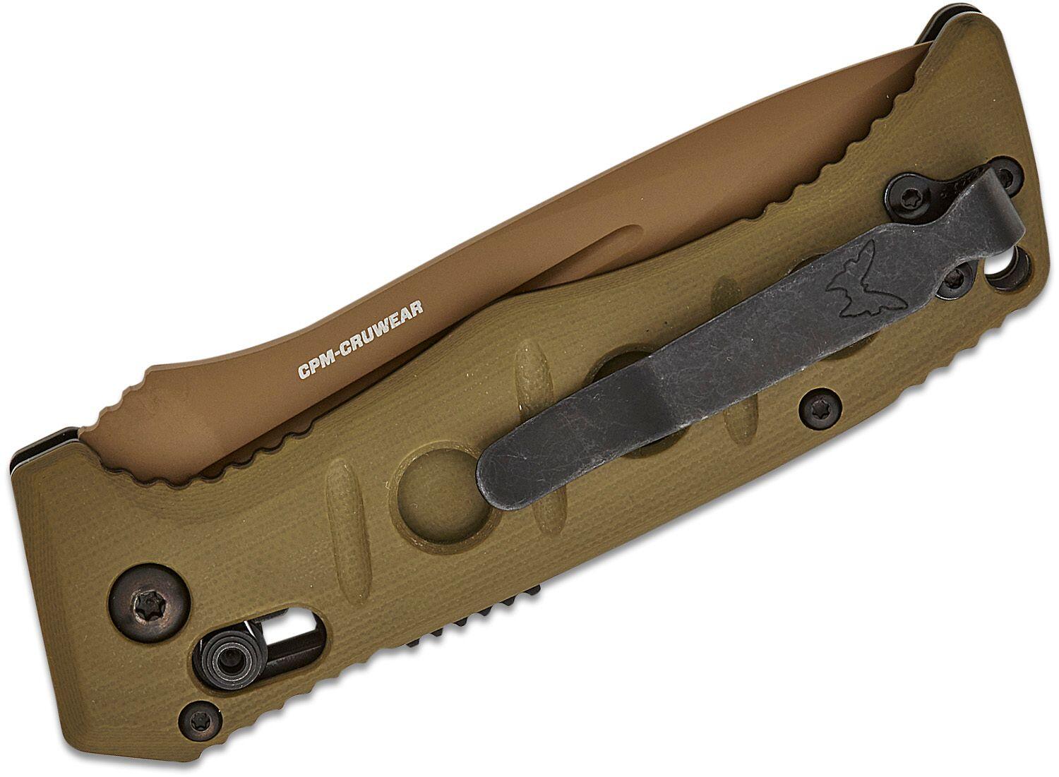 Ніж Benchmade "Sibert Mini Auto Adamas", олива. Фото 4