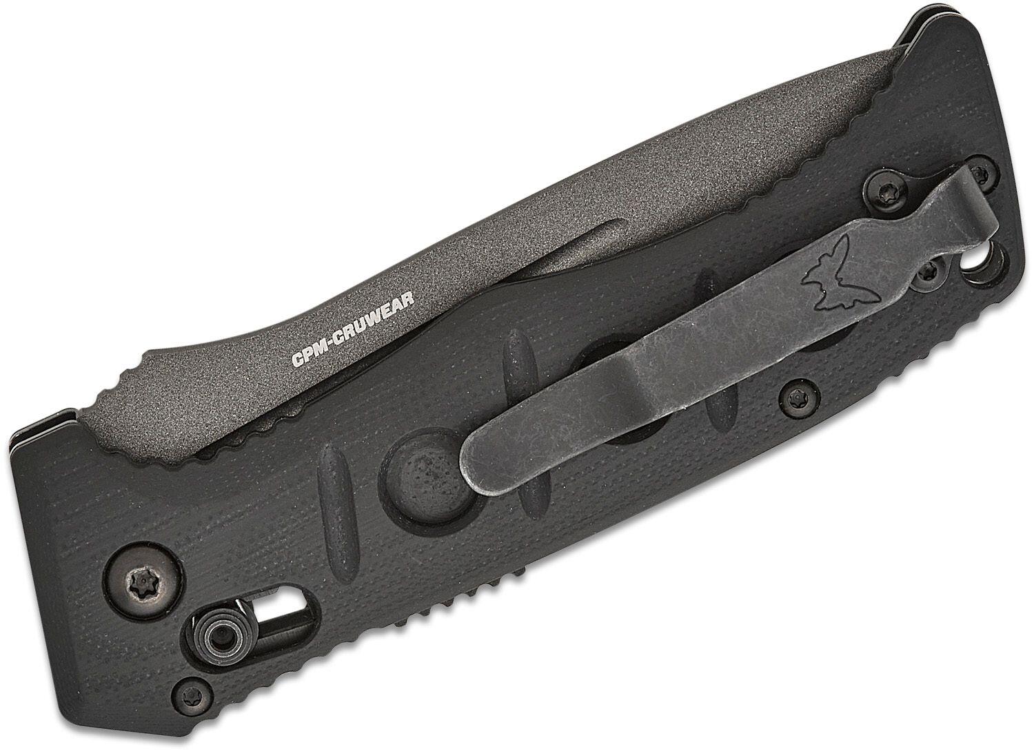 Ніж Benchmade "Sibert Mini Auto Adamas", чорний. Фото 4