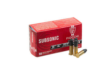 30A00100 Патроны нарезные Fiocchi 22 LR Fiocchi Subsonic LRN HP 38Gr (2.46 г) 50 шт./100 ящ.
