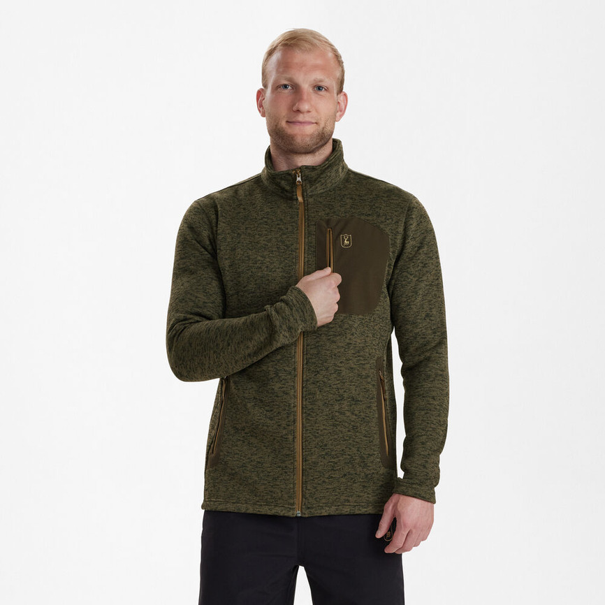 Куртка Deerhunter Sarek Knitted Jacket 365 Olive Night melange. Фото 3