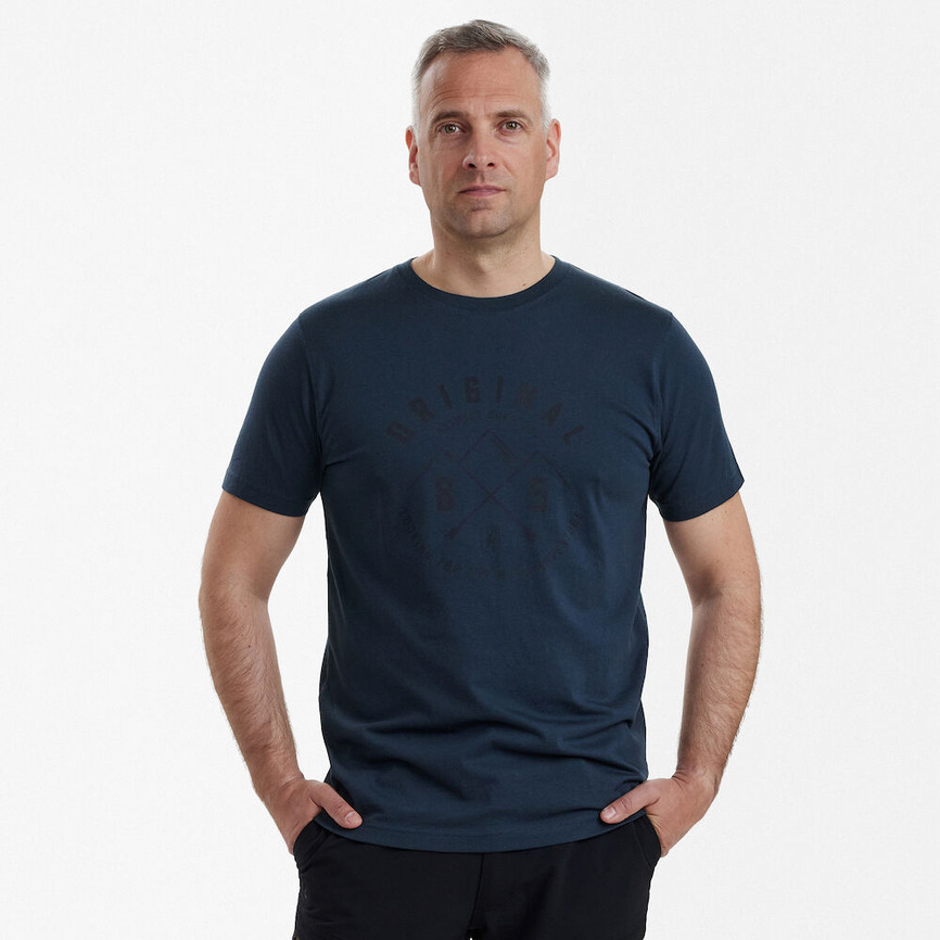 Футболка Deerhunter Nolan T-shirt 786 Dark Blue. Фото 3