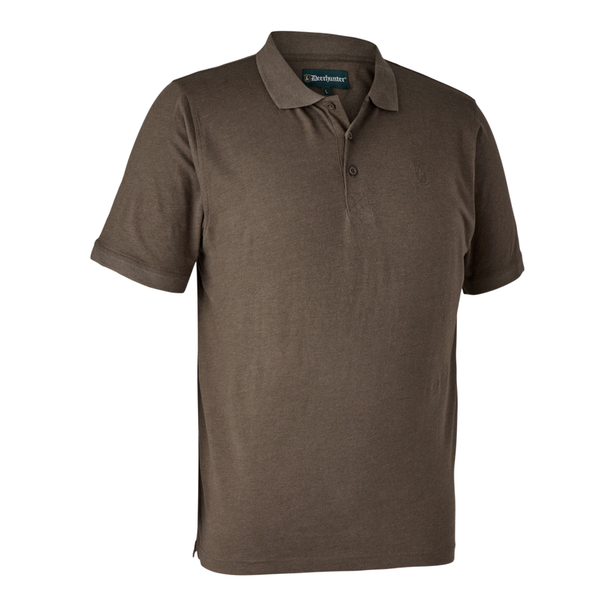 Футболка поло Deerhunter Gunnar Polo Shirt 572 Brown Leaf Melange