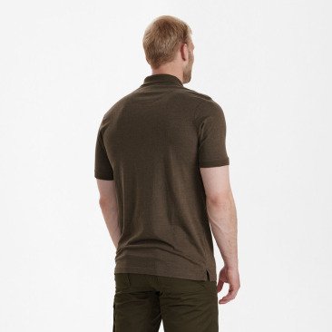 Футболка поло Deerhunter Gunnar Polo Shirt 572 Brown Leaf Melange