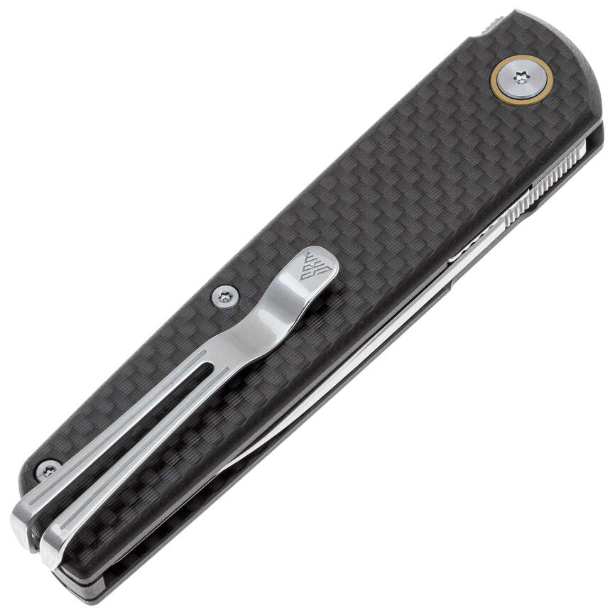 Ніж SRM Qrick 408L-KB, Sandvik 14C28N, G10 + carbon fiber, чорний. Фото 4