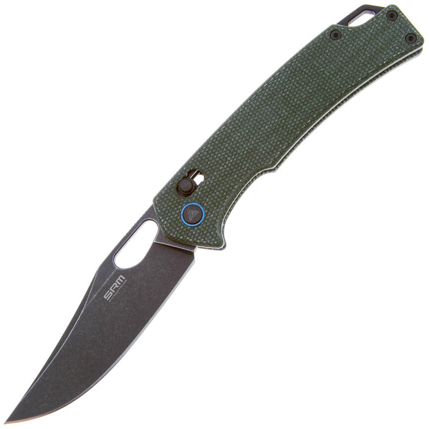 Ніж SRM Retreiver 9203-MG2, 10Cr15CoMoV, зелена мікарта, чорний