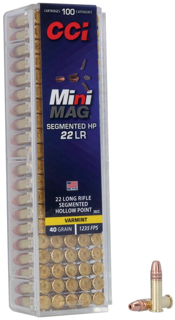 Патрон нарізний 22 LR Mini-Mag Segmented HP 40Gr (2,59 г)