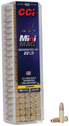 Патрон нарізний 22 LR Mini-Mag Segmented HP 40Gr (2,59 г)