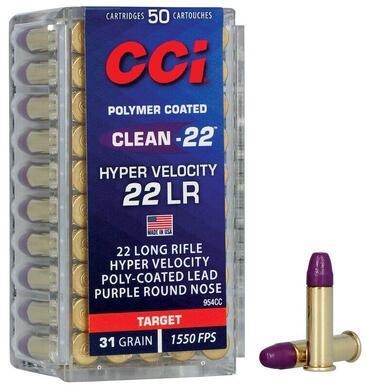Патрон нарізний CCI 22 LR Clean22 Hyper Velocity 31Gr (2,01 г) 50 шт