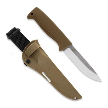 Ніж Peltonen M07 (N690), без покриття, coyote, coyote композитний