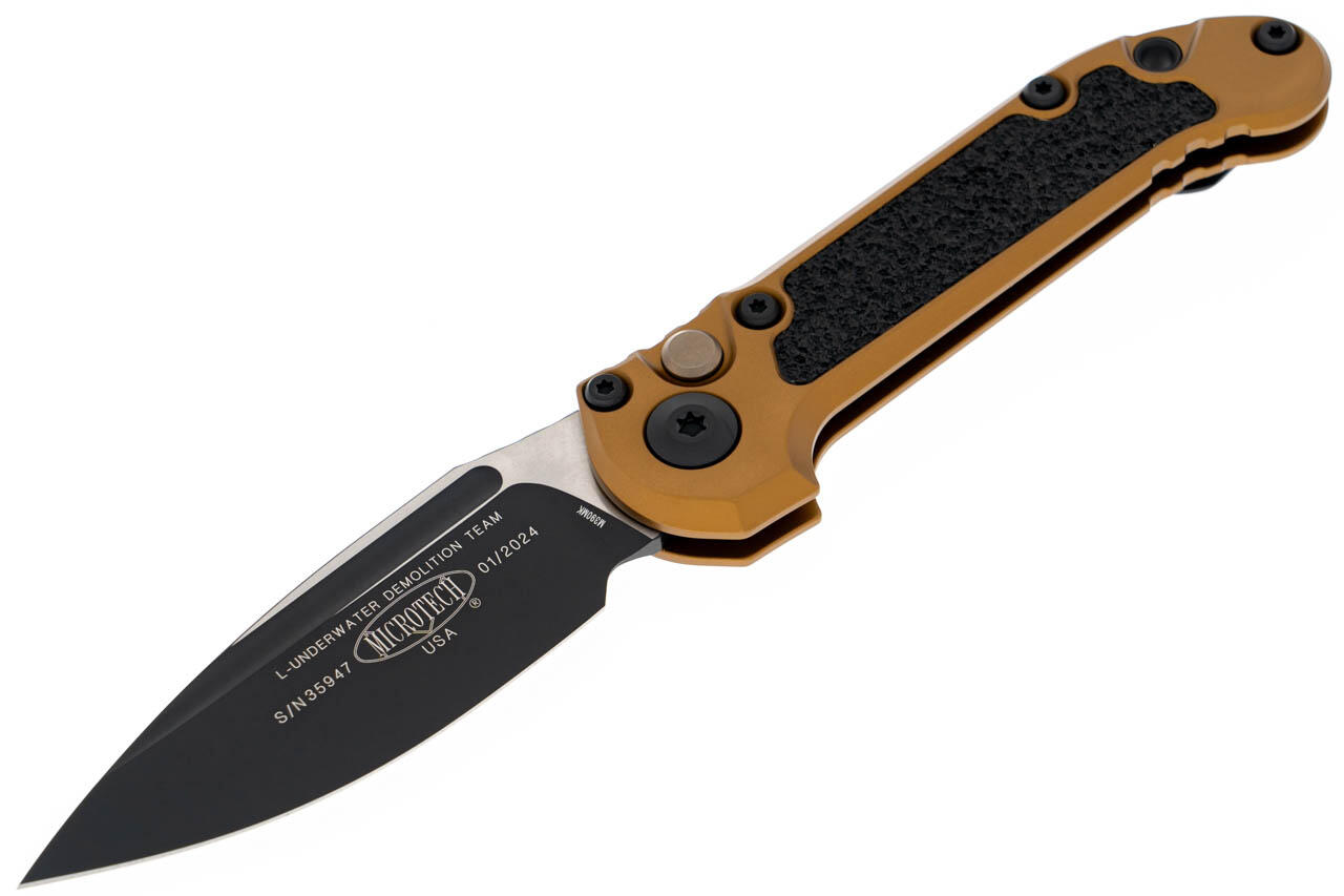 Нож Microtech L.U.D.T.,  чорний клинок, руків'я  tan