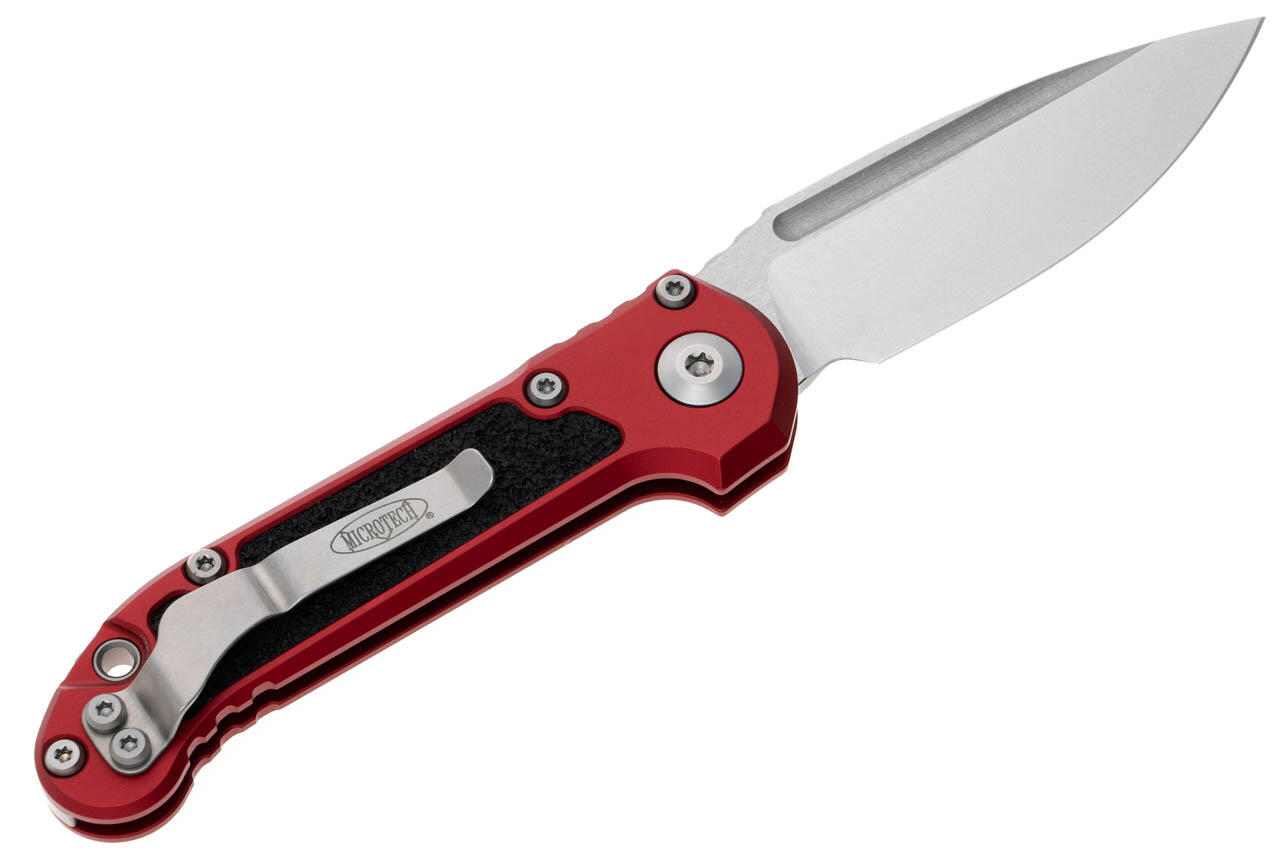 Ніж Microtech L.U.D.T S/E Gen III.,  stonewash клинок, червоне руків'я. Фото 2