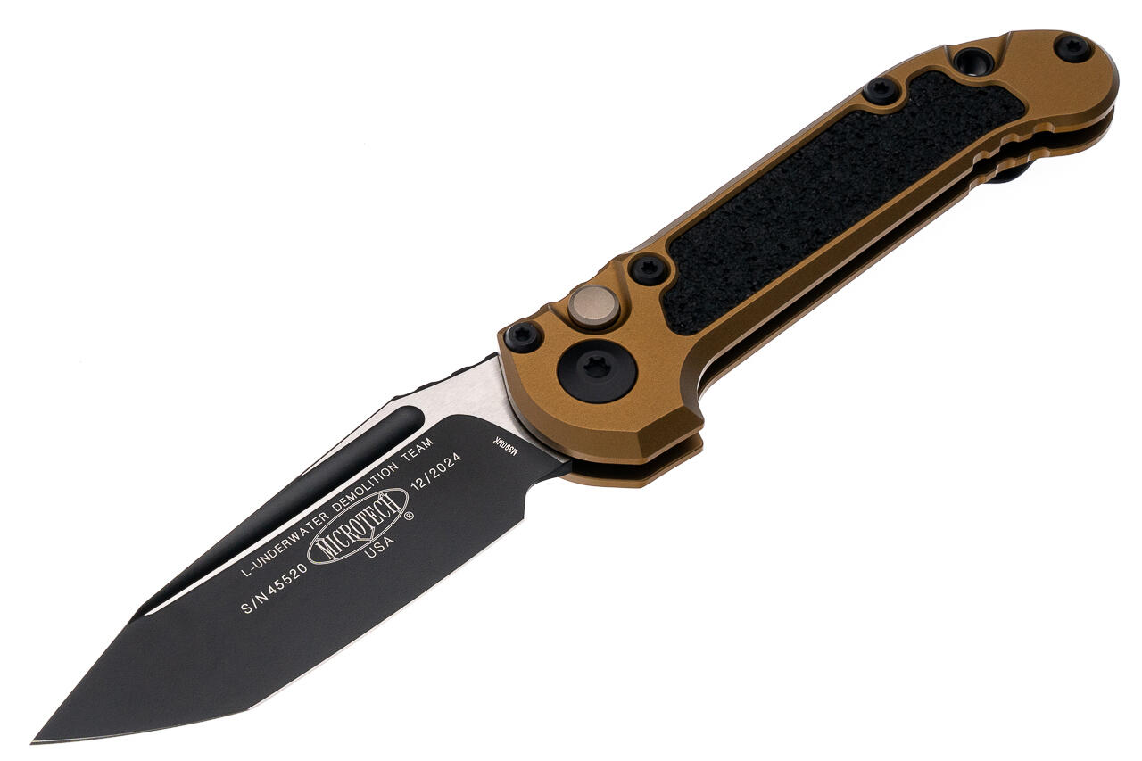 Ніж Microtech L.U.D.T S/E Gen III.,  чорний клинок, танто, руків'я tan