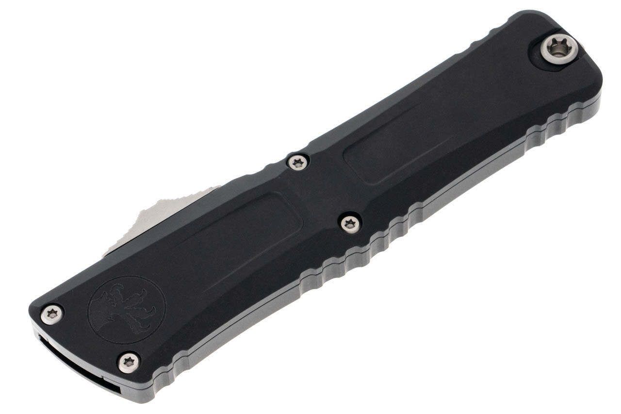 Ніж Microtech Combat Troodon Gen III OTF, stonewash. напівсерретор, чорний. Фото 3