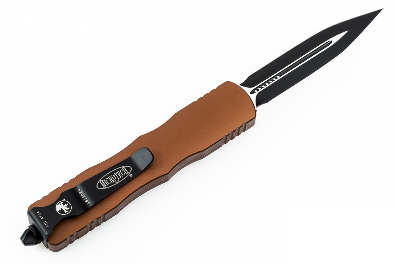Ніж Microtech Dirac D/E OTF, чорний клинок,  руків'я tan. Фото 2