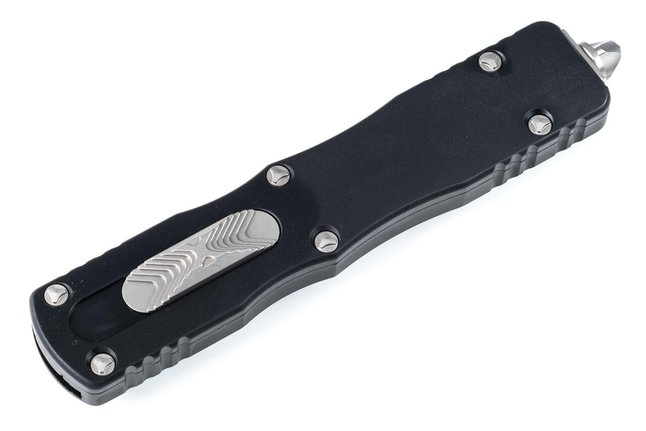 Ніж Microtech Dirac Delta D/E OTF, stonewash клинок, чорне руків'я. Фото 4
