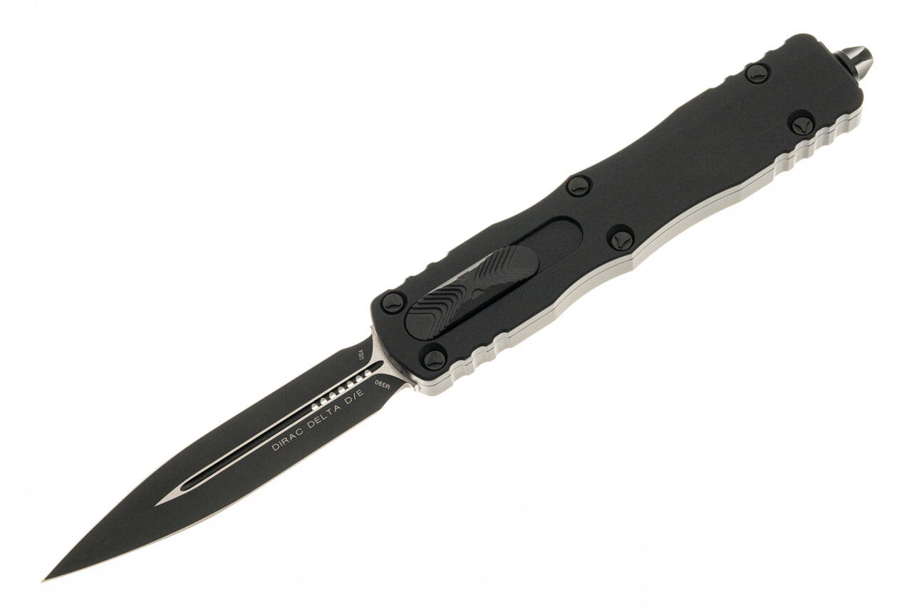 Ніж Microtech Dirac Delta D/E OTF, чорний клинок, чорне руків'я