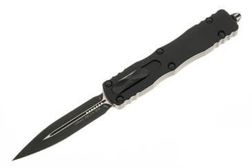Ніж Microtech Dirac Delta D/E OTF, чорний клинок, чорне руків'я