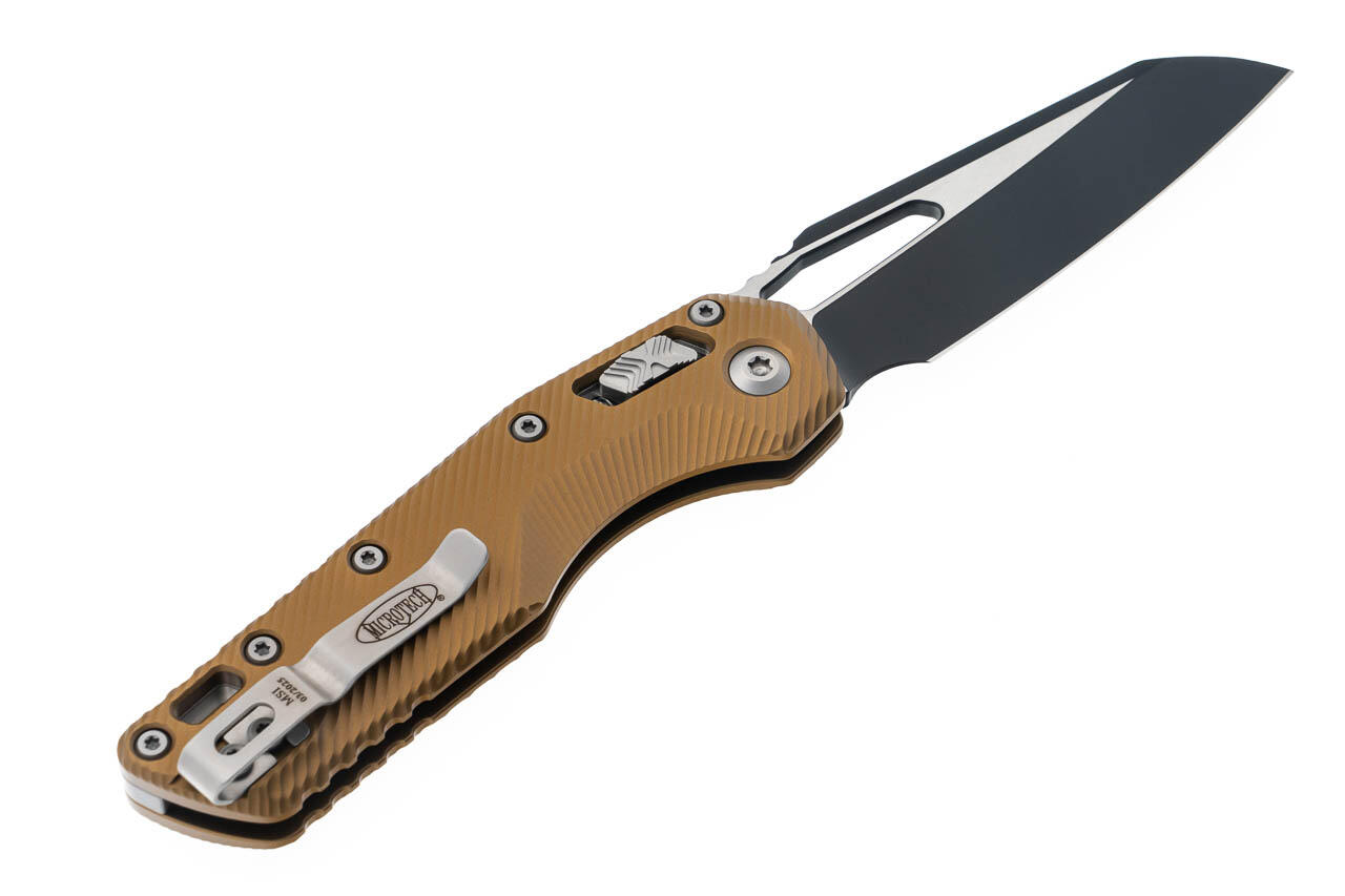 Ніж Microtech MSI SE, fluted black, алюміній, tan. Фото 2