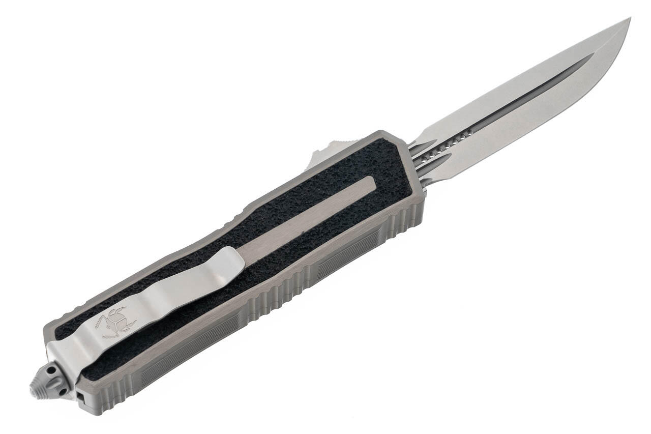 Ніж Microtech Scarab II Gen III D/E-S, stonewash, чорно-сірий. Фото 2