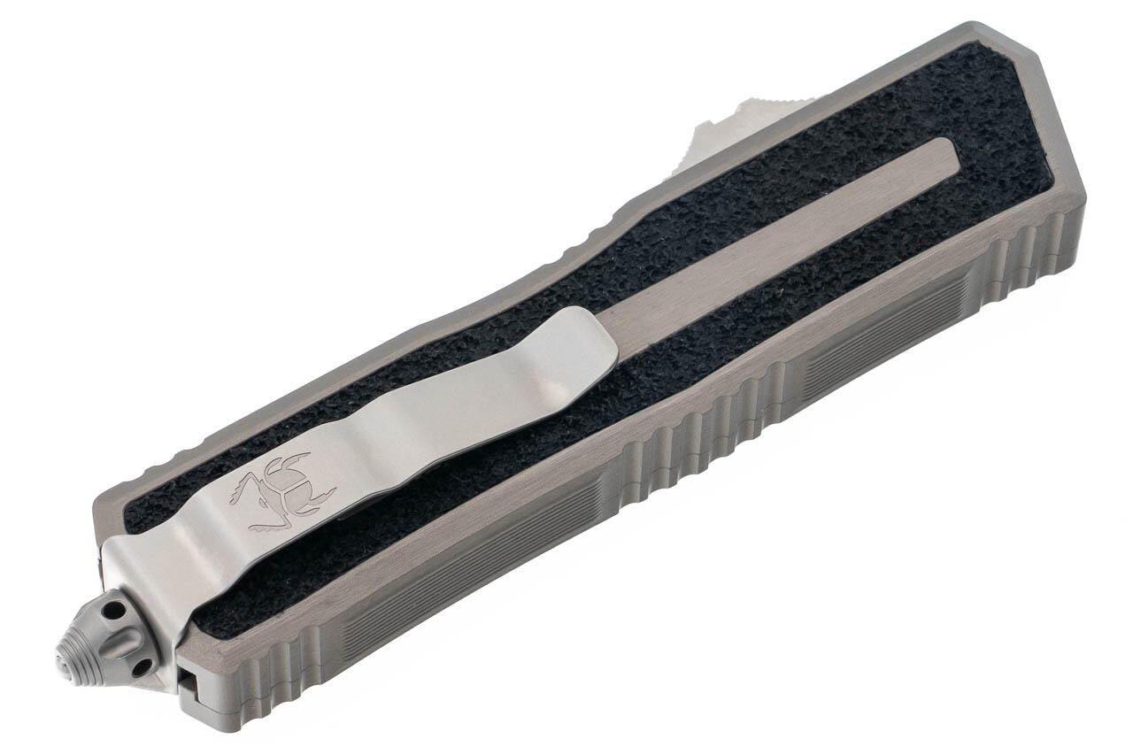 Ніж Microtech Scarab II Gen III D/E-S, stonewash, чорно-сірий. Фото 4