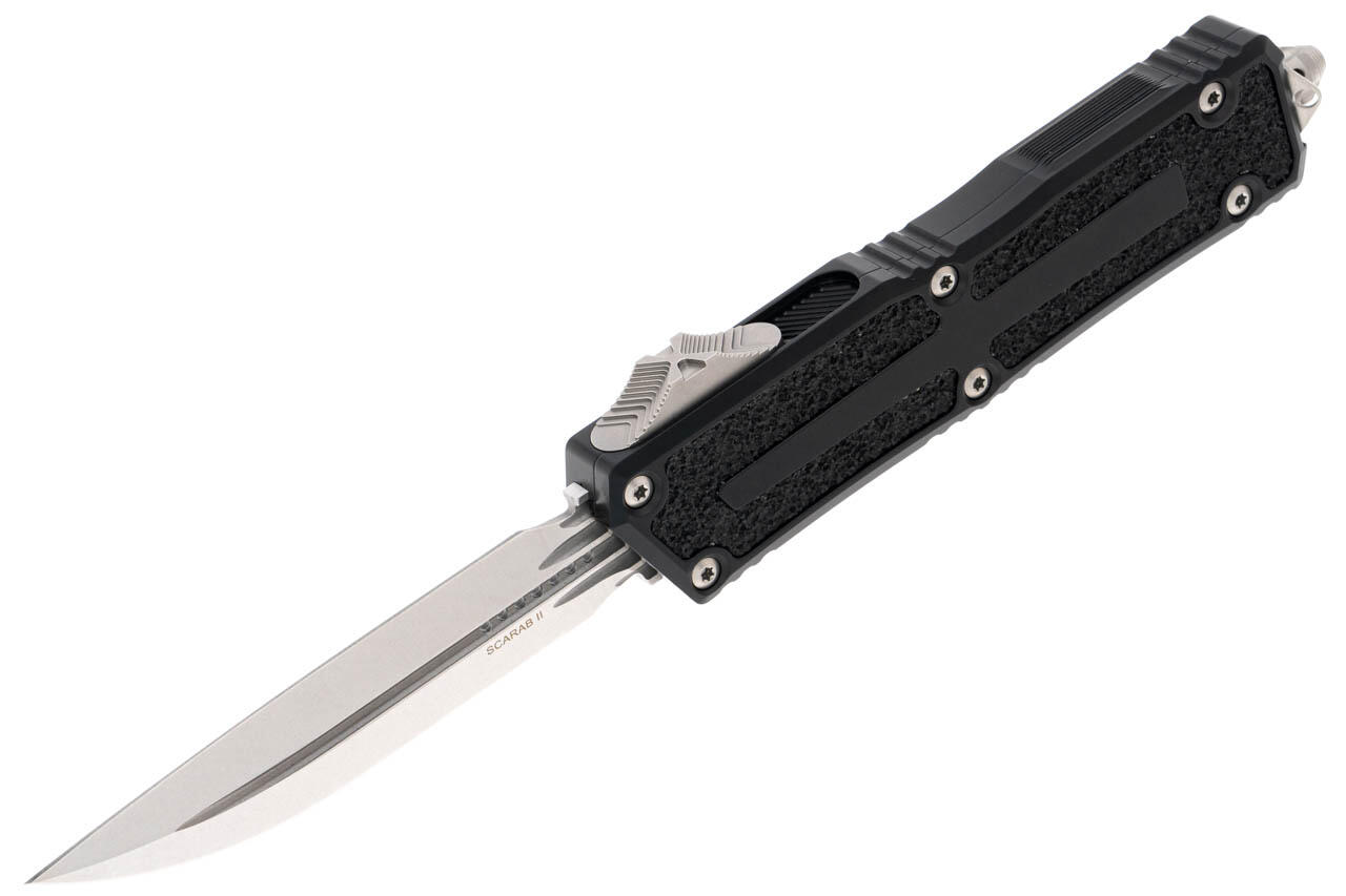 Ніж Microtech Scarab II Gen III D/E-S, stonewash, чорний