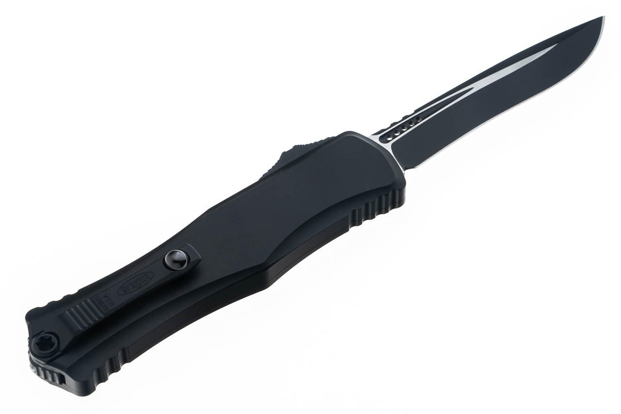 Ніж Microtech Hera II OTF, recurve tactical, чорний. Фото 2