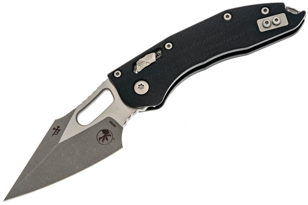 Ніж Microtech Stitch Ram-Lock, fluted, Apoc, чорне руків'я G10