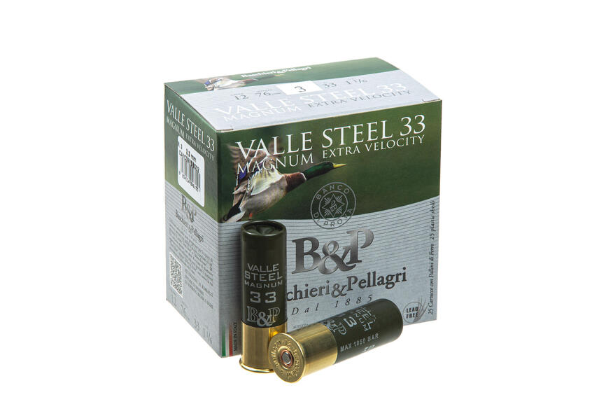 Набої мисливські B&P VALLE STEEL MAG(стальна дробь) к.12/20/76  №5 25/2500шт 33гр