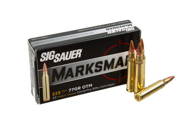 E223M1-20 Патрон нарізний SIG SAUER 223 REM. 77GR Elite Match Grade OTM, 20 шт./уп.