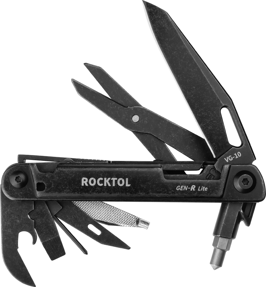 Ніж-мультитул Rocktol GEN-R Lite  15-в-1 в шкіряному чохлі. Фото 2