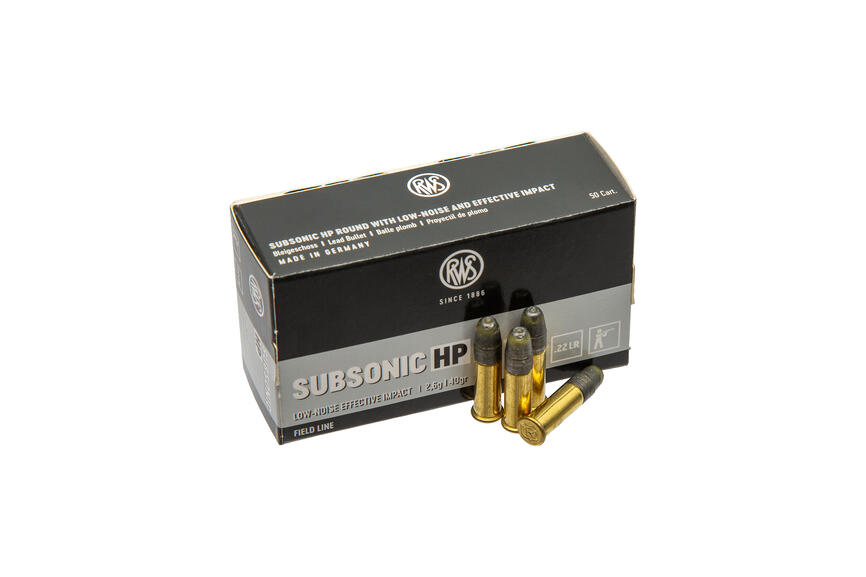 2132664 Патрони нарізні RWS Subsonic HP, кал. 22 LR, 40GR (2,6 г), 315 м/с, 50 шт/уп.